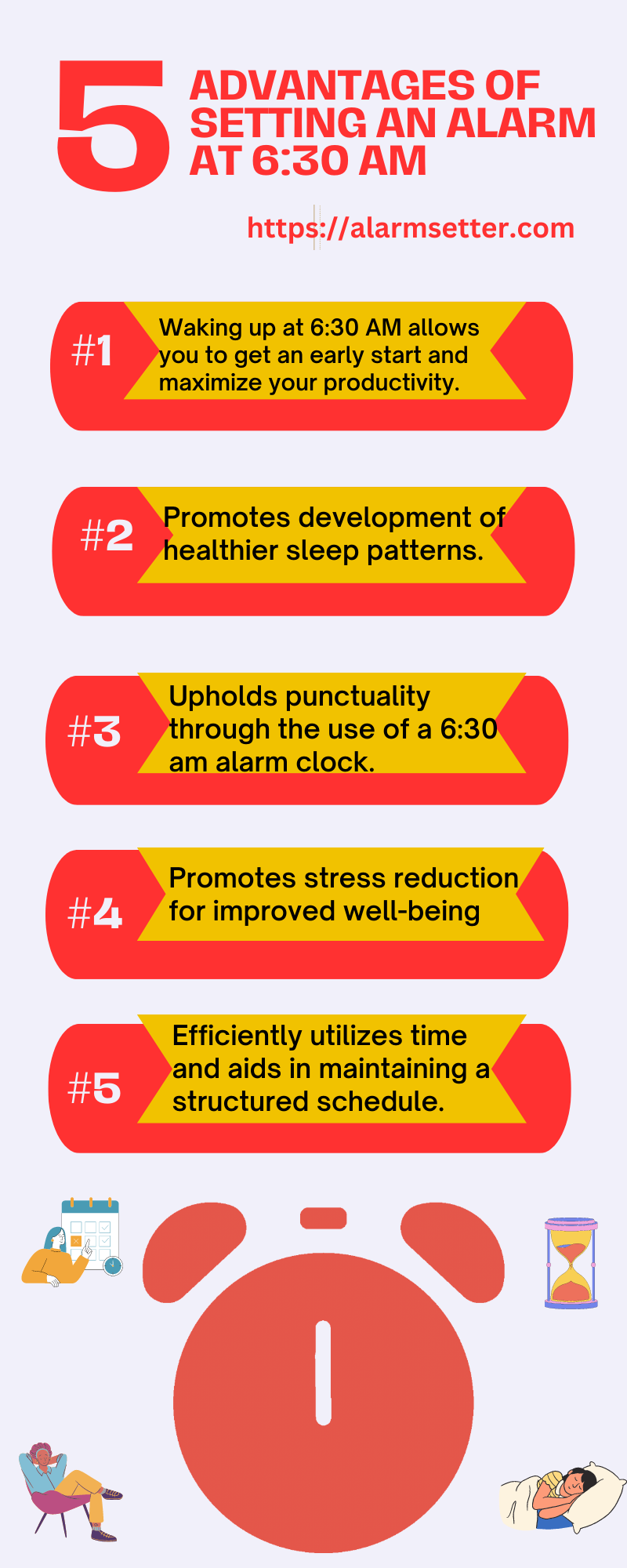 Set Alarm at 630 AM and Wake Up Early In The Morning