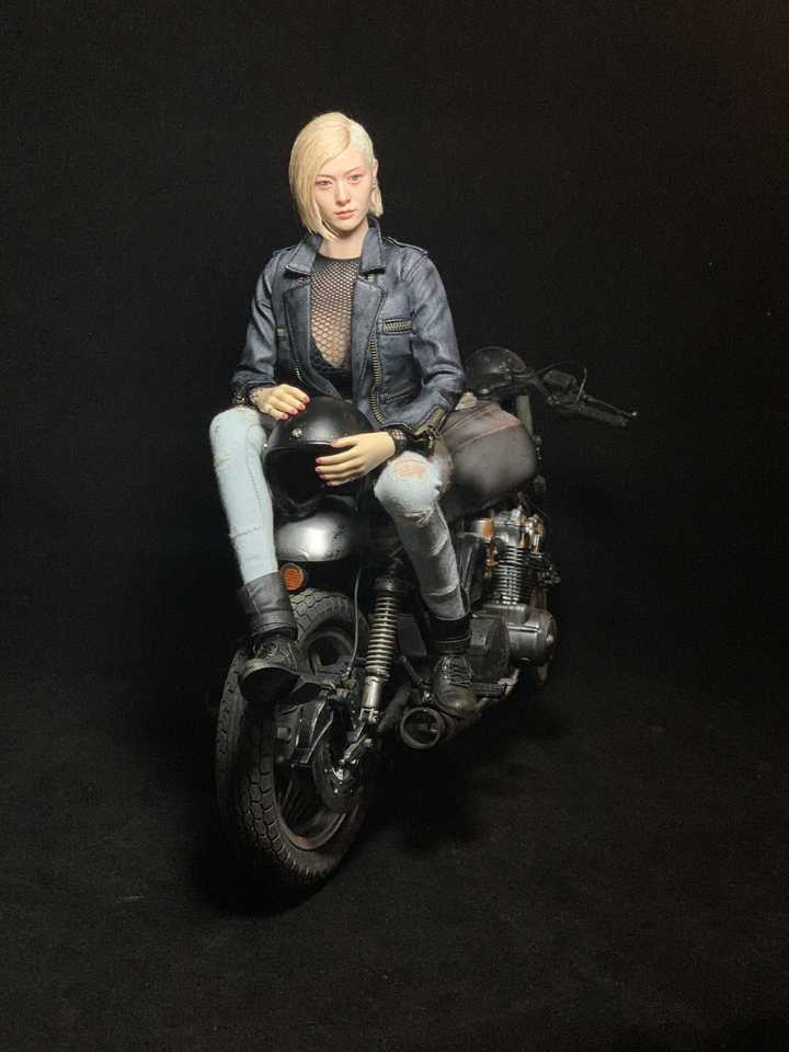 Cool Girl With Motorcycle