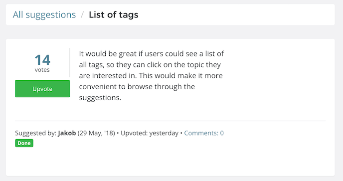 Original feature request for filter by tags
