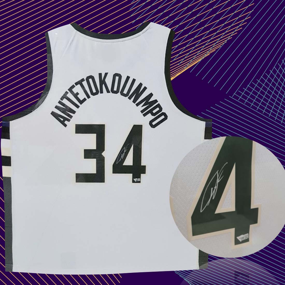 Photo of Giannis Antetokounmpo #34 Autographed Jersey