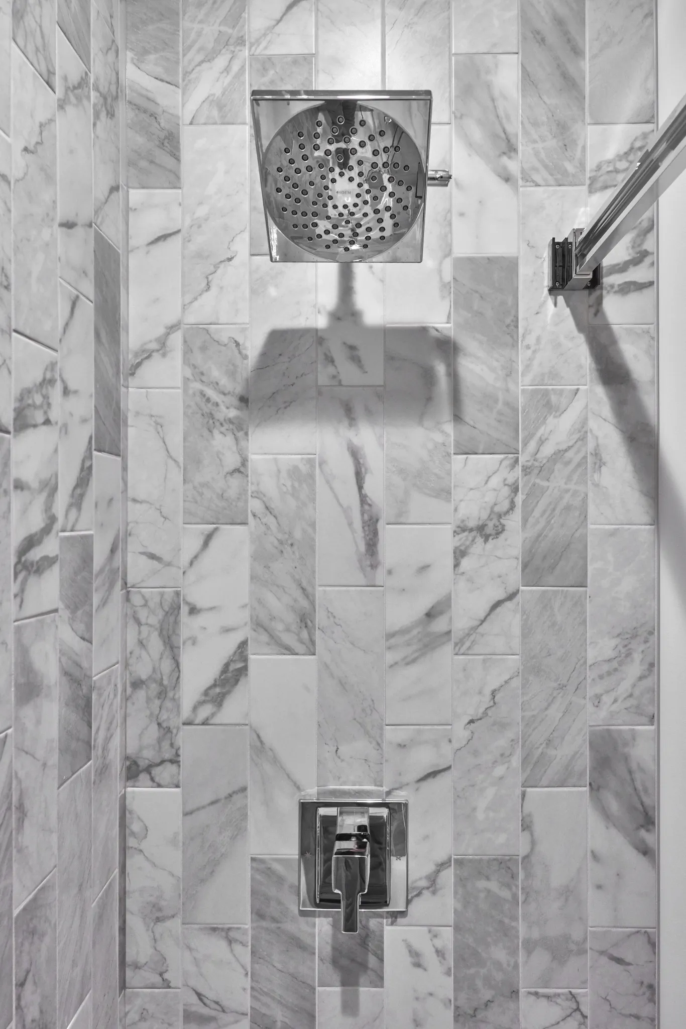 Phoenix, AZ master and guest baths - Guest bath - Shower tile and fixtures