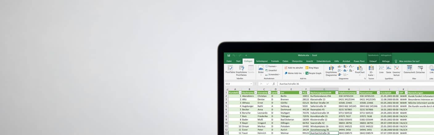 Excel-VBA Programmierung Bildschirm mit Excel