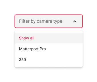 Drop-down UI for product relationships (camera by type)