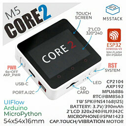 M5 core2 ESP32 touch screen
