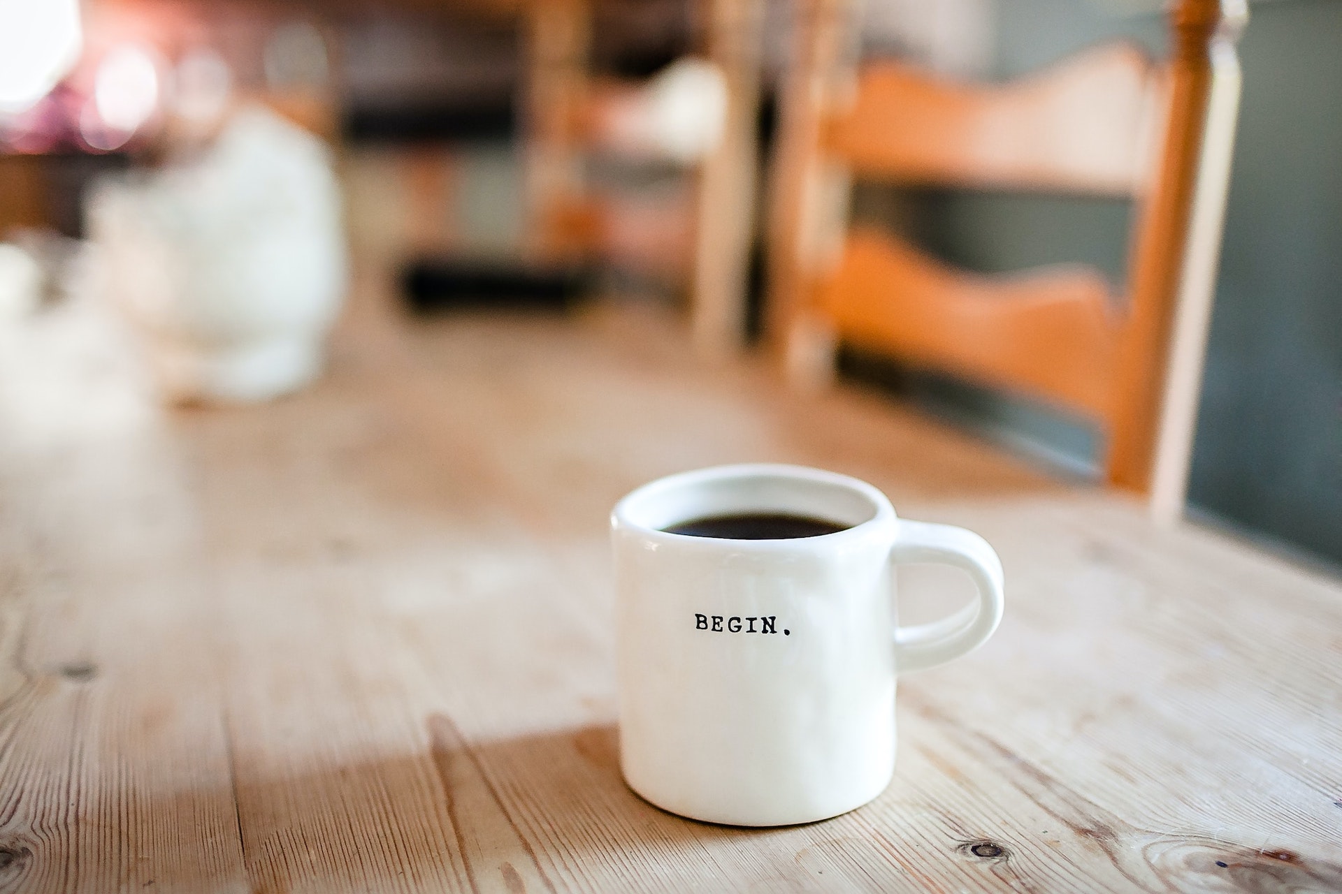 coffee mug on the table