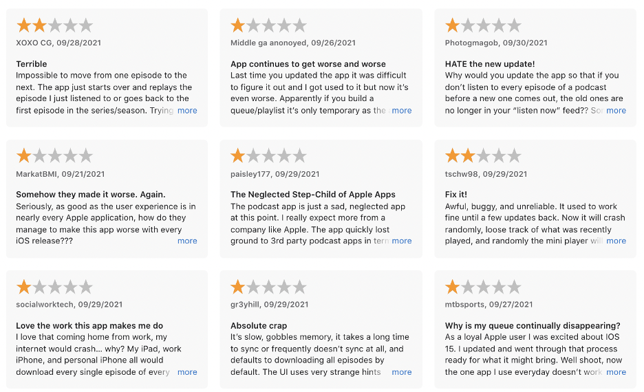 Apple Podcasts App Reviews
