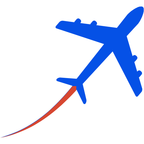 Illustration of a plane flying awau