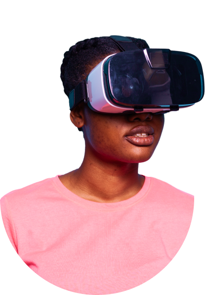 lady with a vr headset

