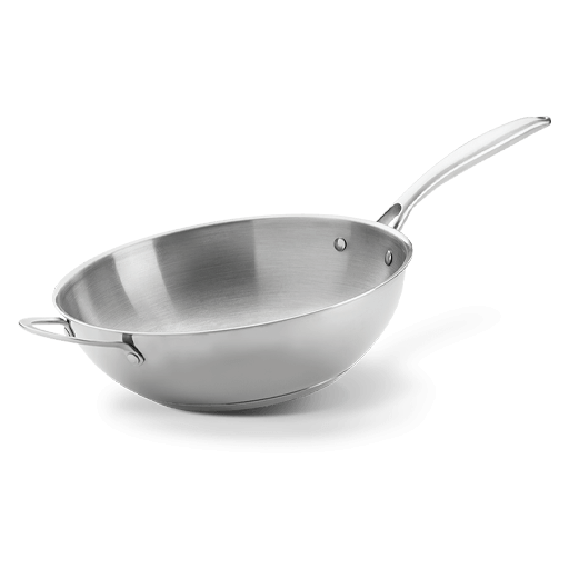 Wok en acier inoxydable