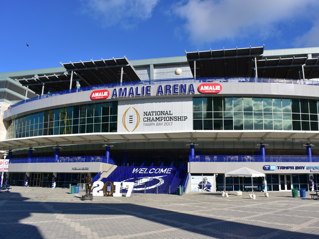 Amalie Arena, the home of the Tampa Bay Lightning