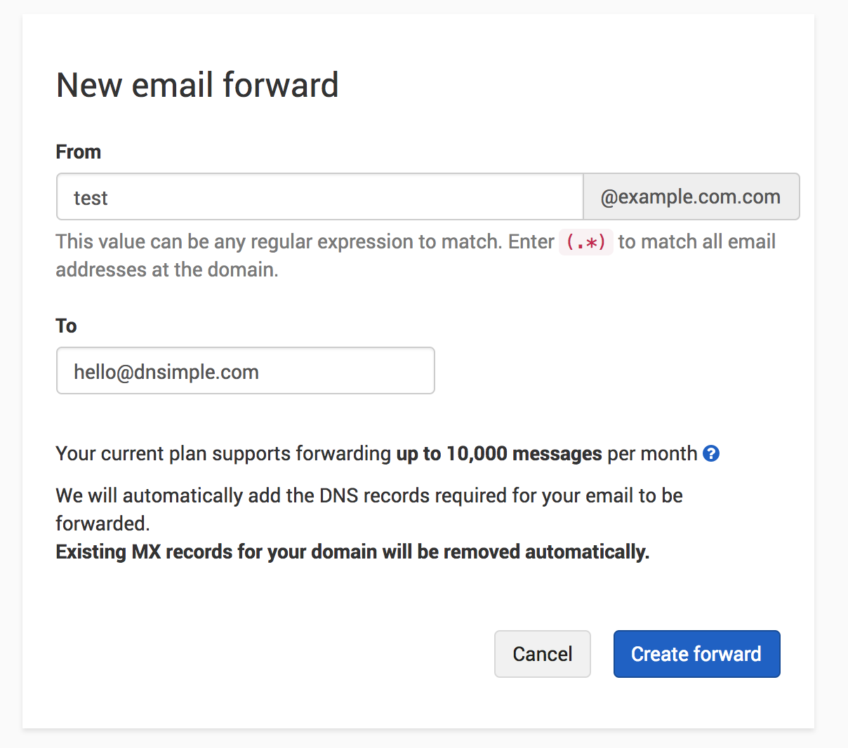 2do app forward emails