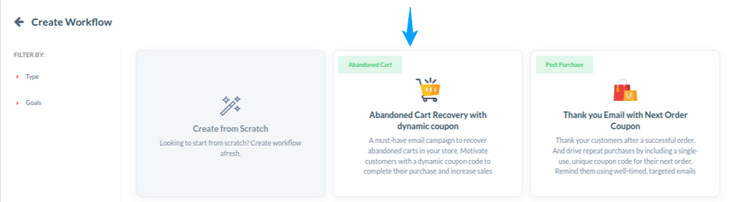 select abandoned cart recovery
