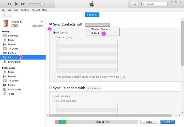 How to Sync iPhone Contacts to Outlook – iPhone 12 - Covve