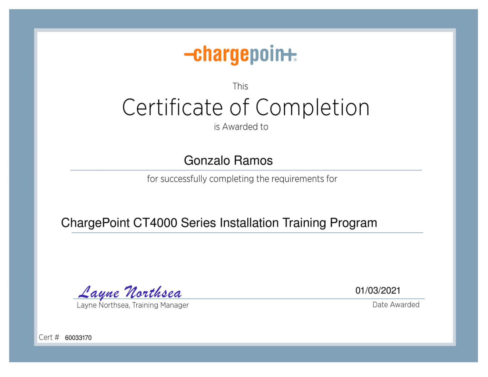 Chargepoint CT4000 Installation Certification Program