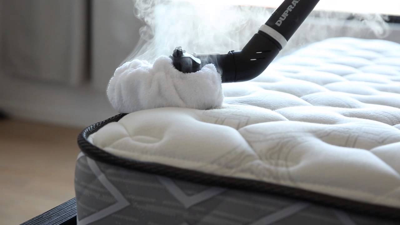 steamer cleaning a mattress