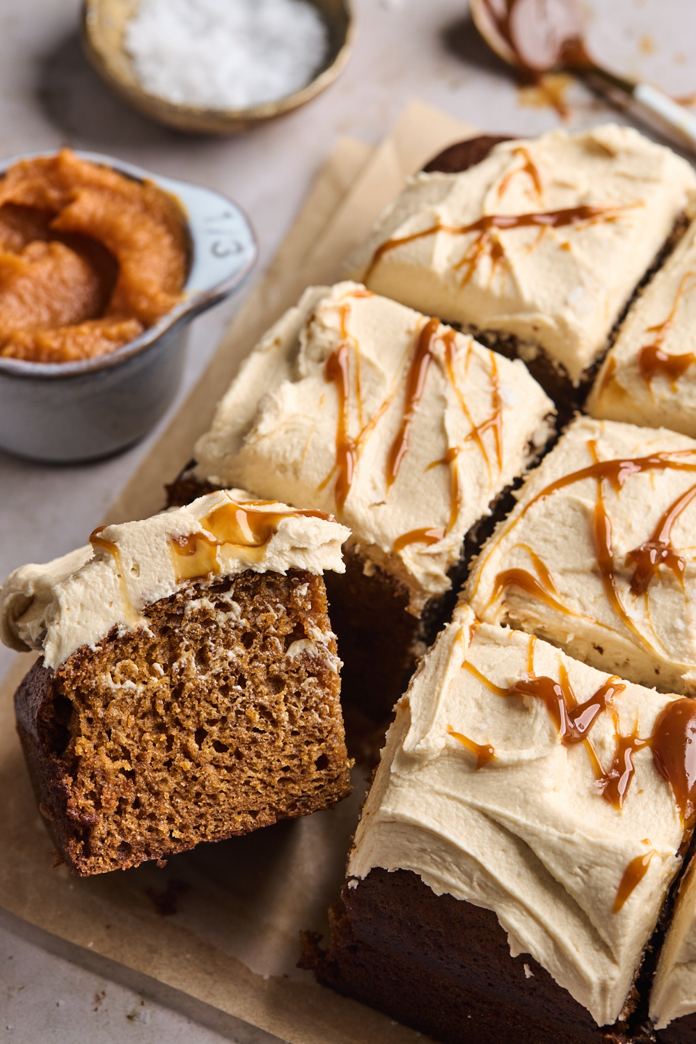 Sweet Potato Spice Cake With A Caramel Frosting