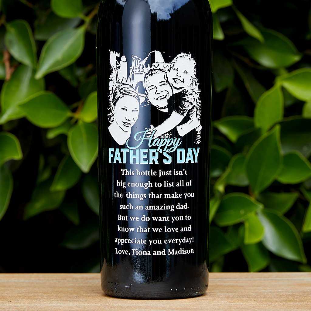father's day wine bottle