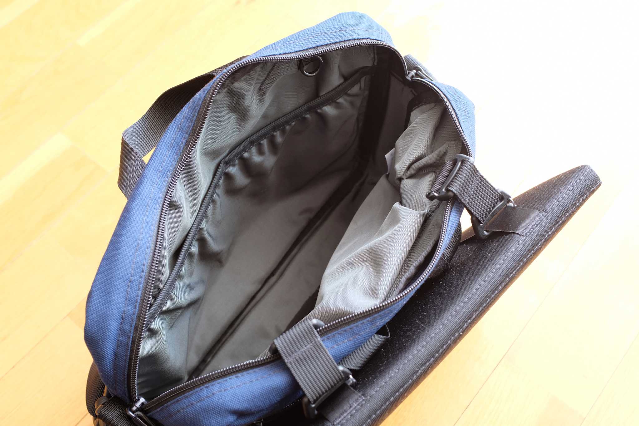 Interior of the Daylight Briefcase’s main compartment
