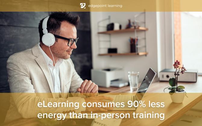 eLearning consumes 90% less energy than in-person training