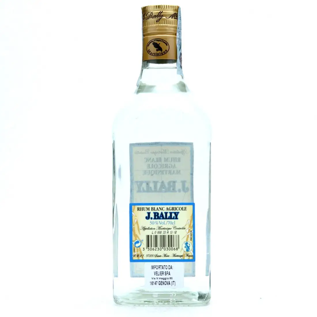 Image of the front of the bottle of the rum Rhum Blanc