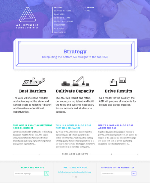 The ASD Strategy web page screenshot