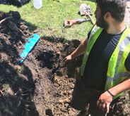 Men working in ditch in Waukegan