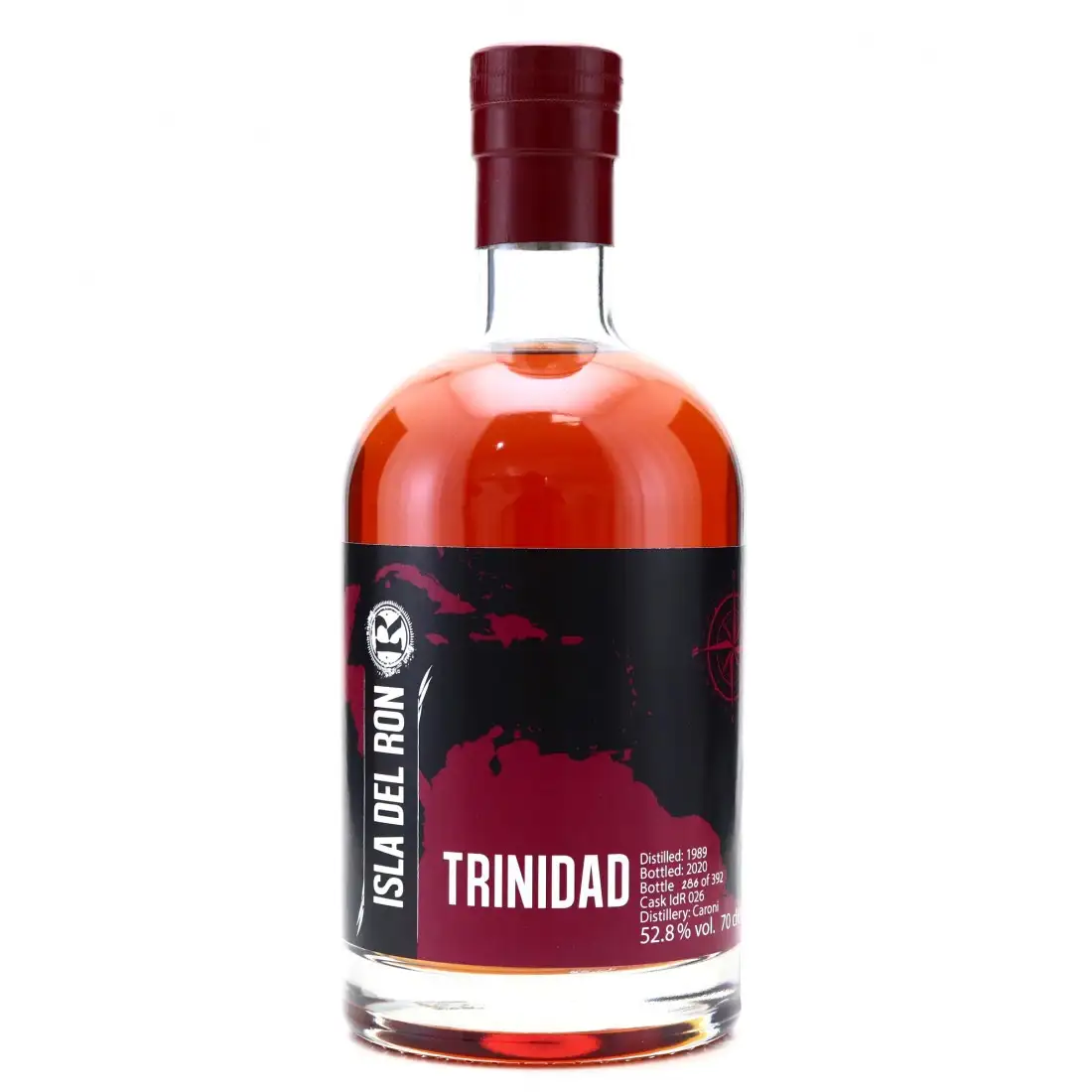 Image of the front of the bottle of the rum 1989