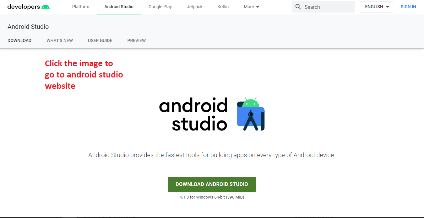 Android Studio Website