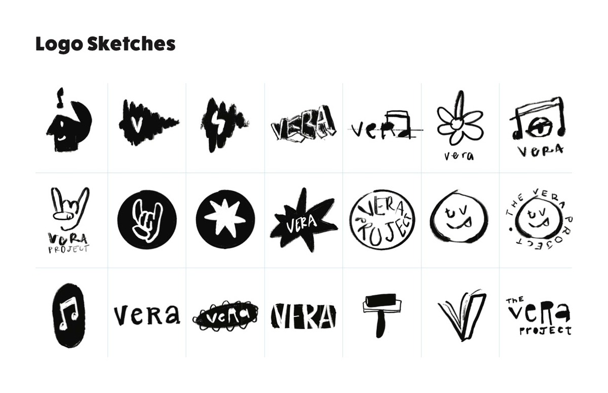 Logo iterations, sketches. Logo iterations, sketches.