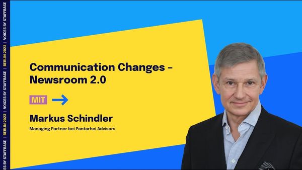 Markus Schindler: Communication Changes – Newsroom 2.0 | VOICES Berlin 2023