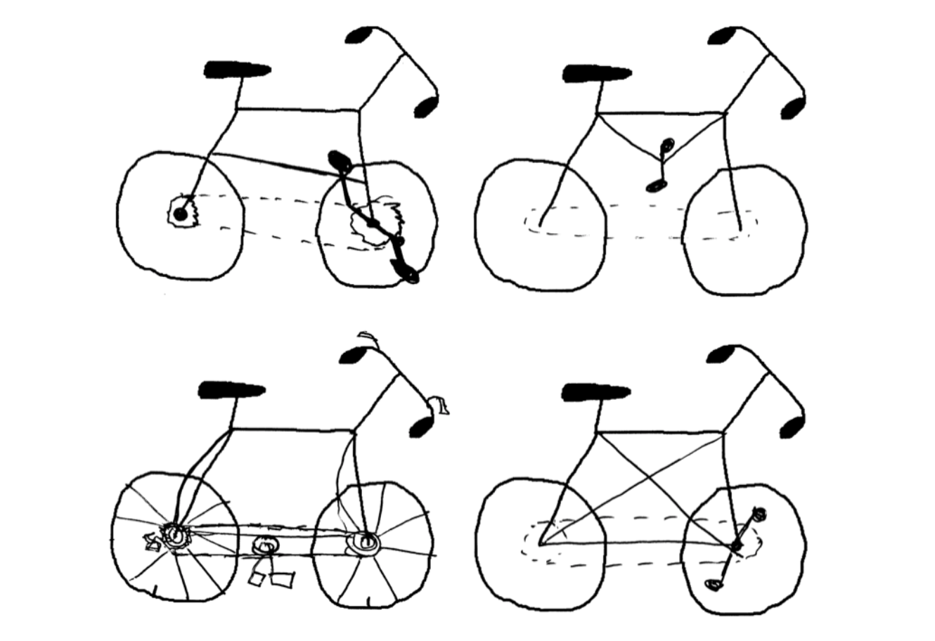 Велосипед сзади рисунок