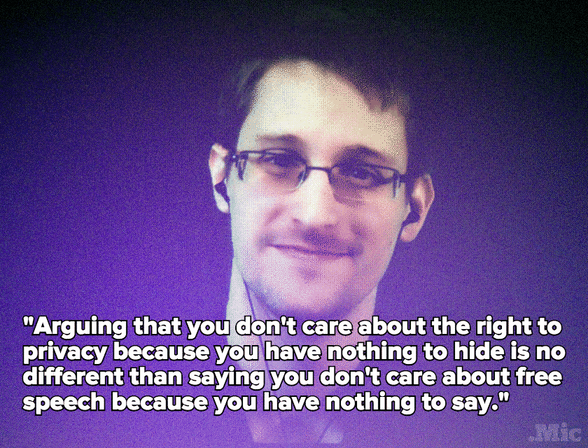 Snowden on privacy