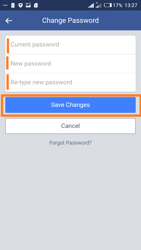 How To Change Or Reset Your Facebook Password On Your Android Phone