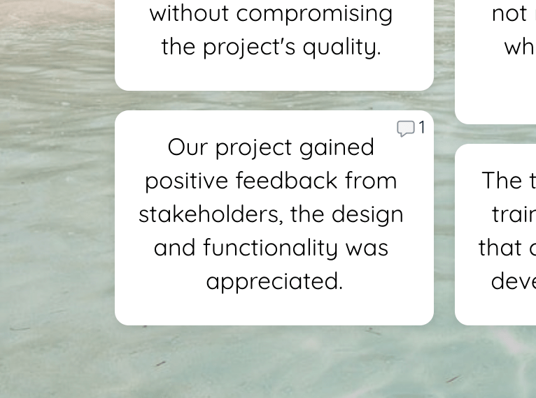 Feedback with comments step 3