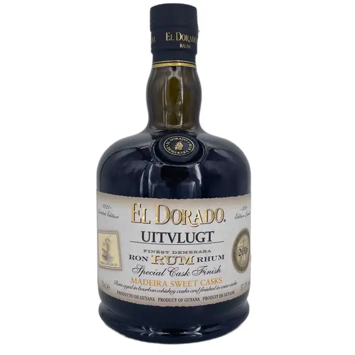 Image of the front of the bottle of the rum El Dorado Special Cask Finish Madeira Sweet Casks