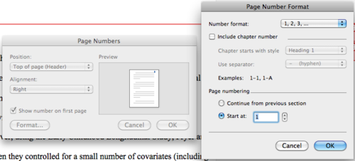 paginate in microsoft word for mac