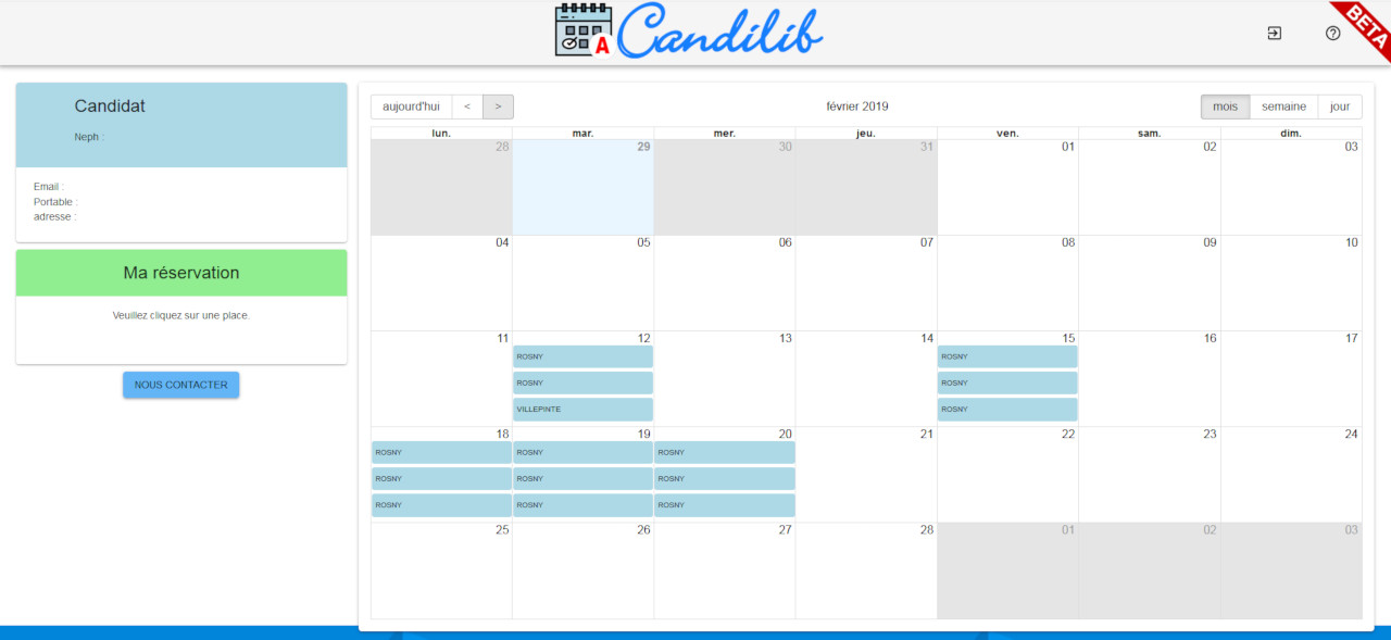Interface de CandiLib
