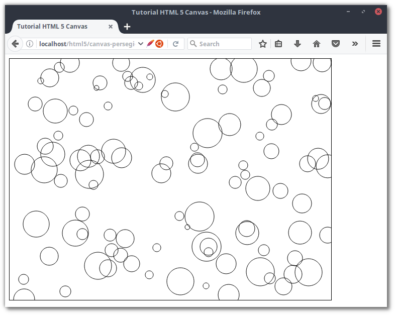 Circle of circle with random function