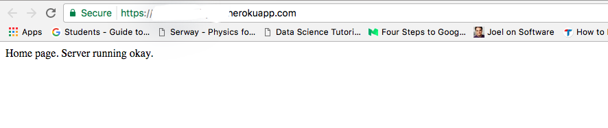 Hompage running okay