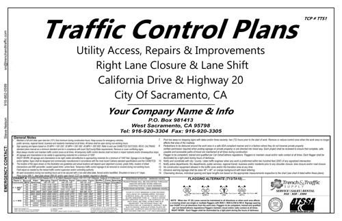 traffic plans cover page sample