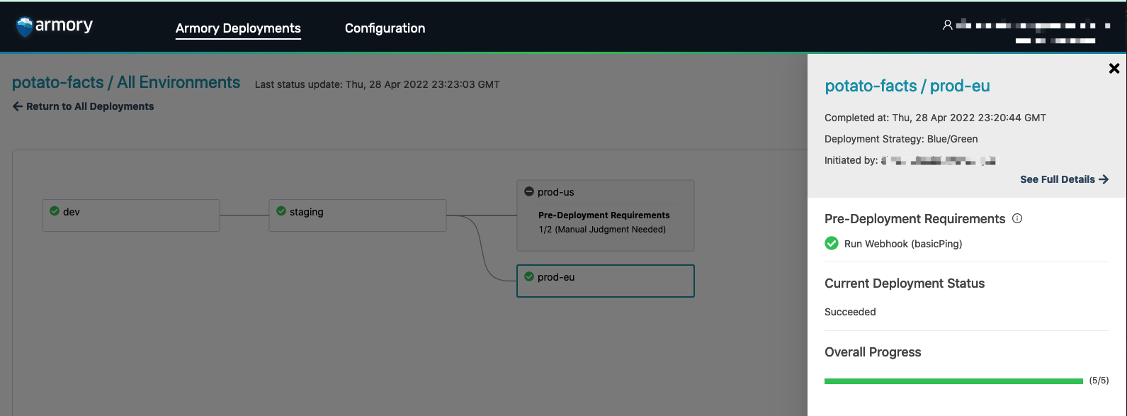 BeforeDeployment webhook success
