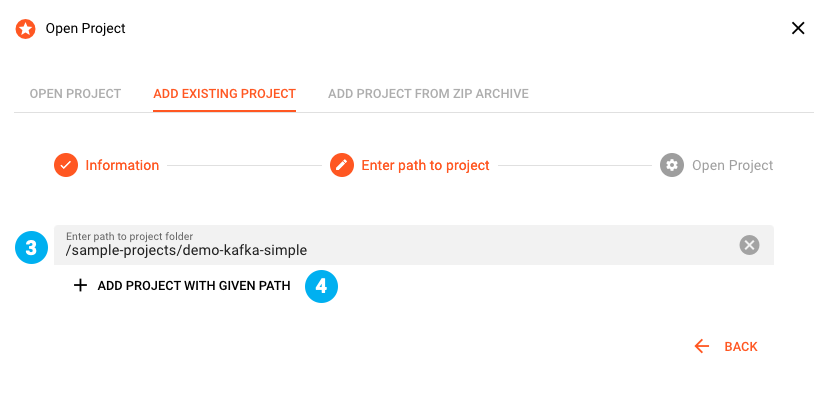 Entering project path (Workflow Configuration)