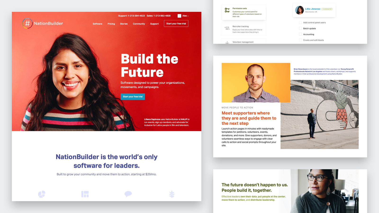 NationBuilder homepage graphics