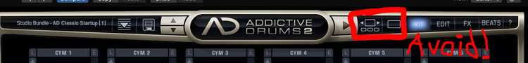 Addictive Drums 2 interface picture