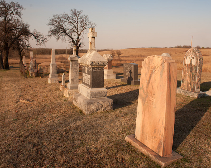 The graves of Mollie and her murdered family members