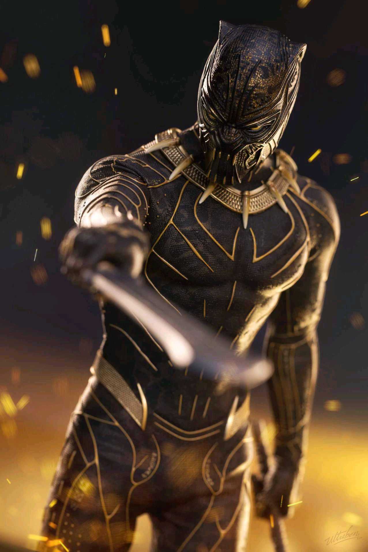 Download wallpaper 540x960 black panther, 2018 movie, erik killmonger's  golden suit, samsung galaxy s4 mini, microsoft lumia 535, philips xenium,  lg l90, htc sensation, 540x960 hd background, 4295