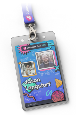 Sample badge for Jamstack Conf for Jason Lengstorf