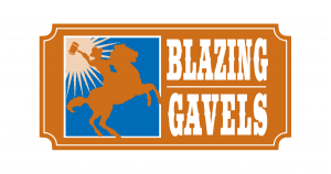 KLRN Blazing Gavels logo