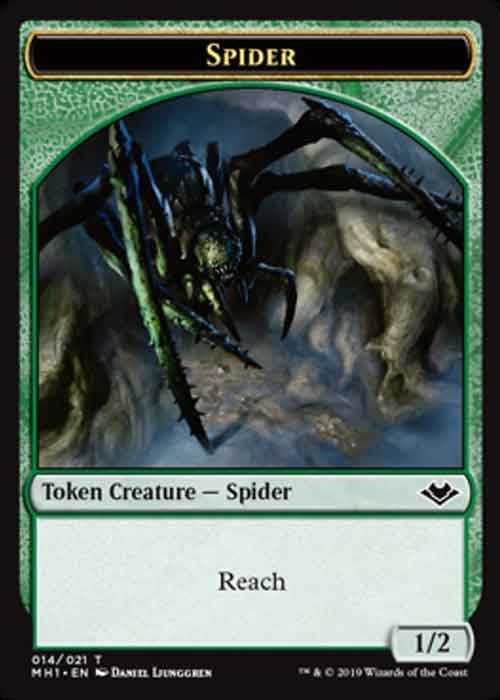 1/2 Green Spider Creature Token MTG.onl Tokens