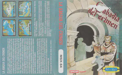 Carátula «La abadía del crimen» para MSX de 1988